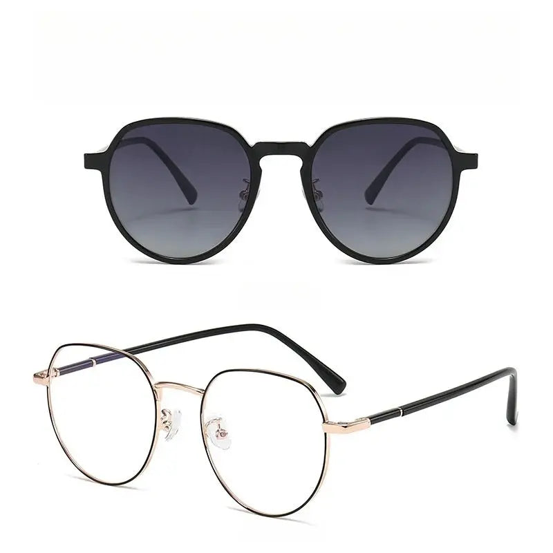 Women's Polygon Full Rim TR90 Clip-On Prescription Glasses 81001 — view 6 | Rx Spectacle