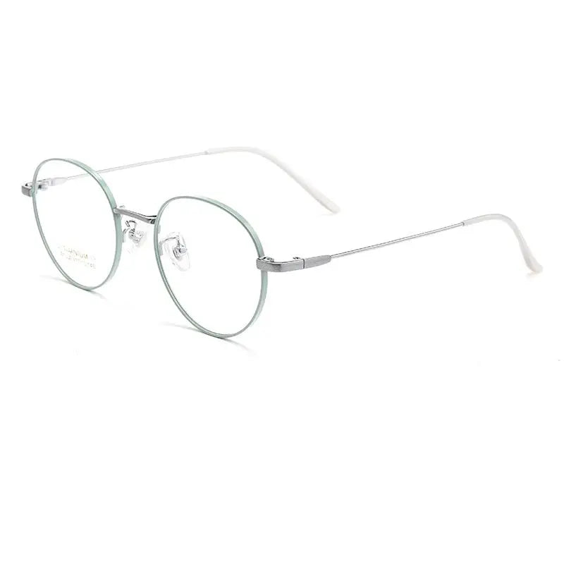 Women's Oval Full Rim Titanium Prescription Glasses 360381 — view 4 | Rx Spectacle