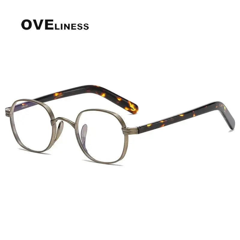 Women's Round Full Rim Titanium Prescription Glasses 369132 — view 3 | Rx Spectacle