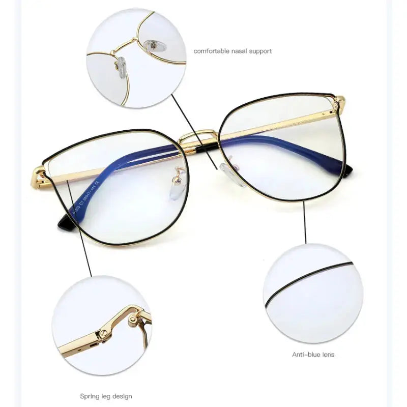 Women's Square Full Rim TR90 Prescription Glasses 91503 — view 5 | Rx Spectacle