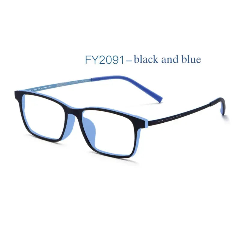 Unisex Square Full Rim Titanium Reading Glasses 29198 — view 8 | Rx Spectacle