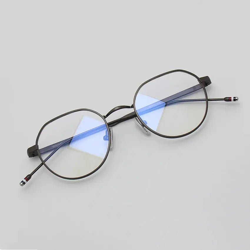 Women's Oval Full Rim Alloy Flat Top Prescription Glasses 366914 — view 1 | Rx Spectacle