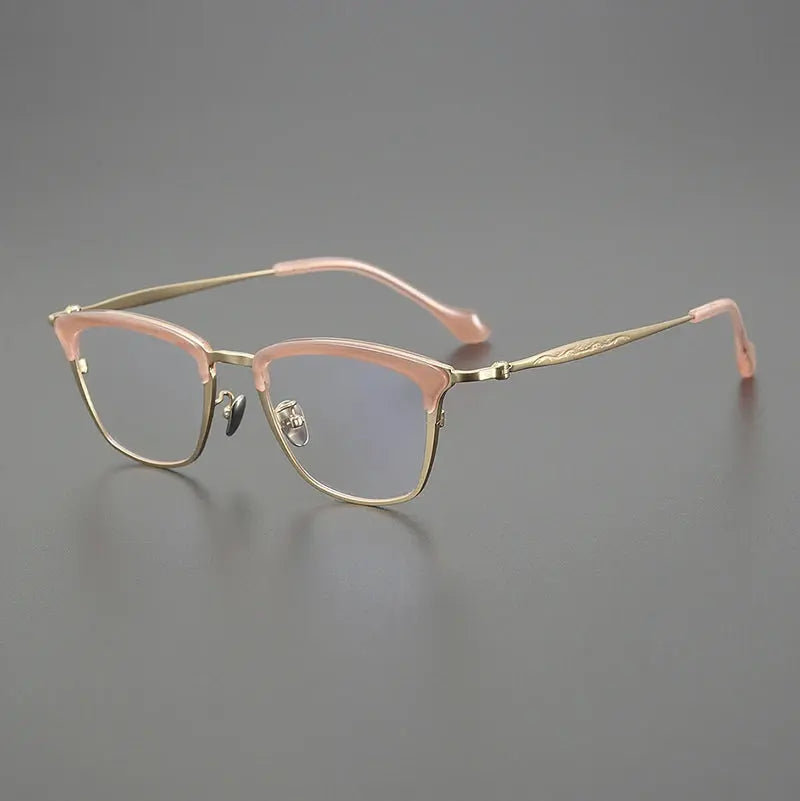 Unisex Square Full Rim Titanium Oversized Prescription Glasses 6069 — view 1 | Rx Spectacle