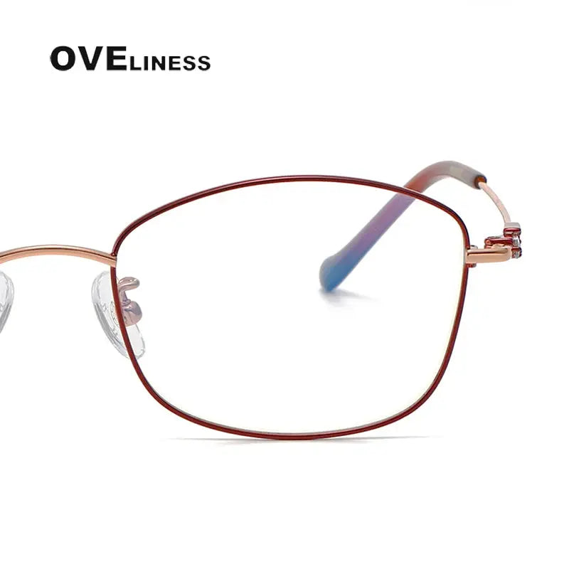 Women's Oval Full Rim Titanium Prescription Glasses 196004 — view 3 | Rx Spectacle