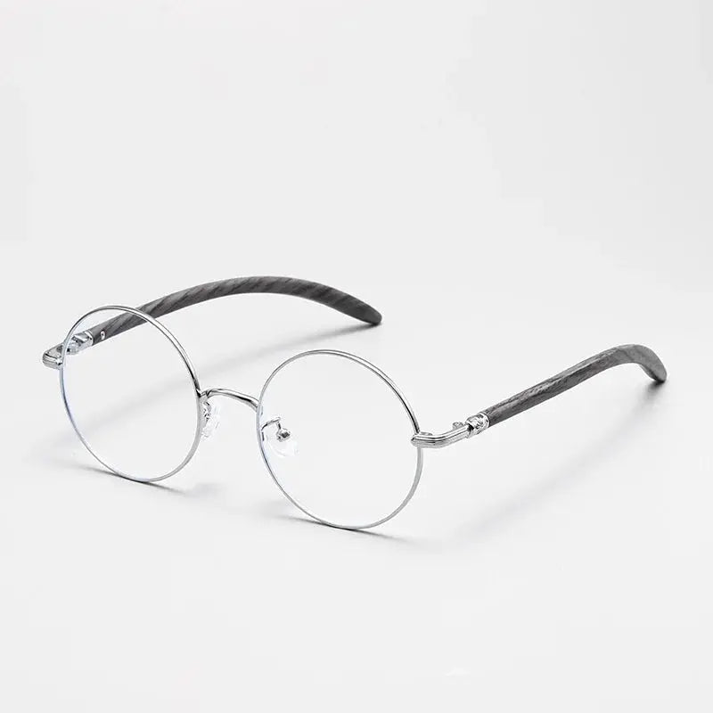 Unisex Round Full Rim Alloy Prescription Glasses 102000 — view 3 | Rx Spectacle