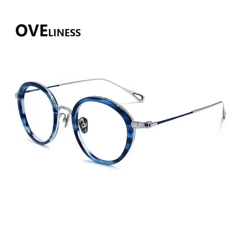 Women's Oval Full Rim Titanium Prescription Glasses 922159 — view 3 | Rx Spectacle