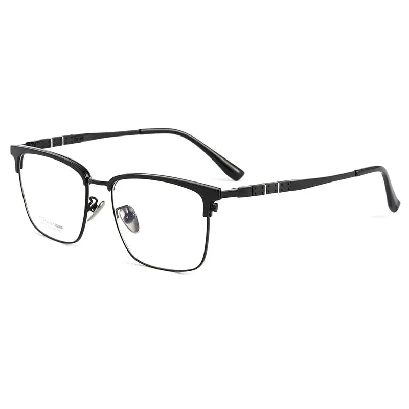 Women's Square Full Rim Titanium Prescription Glasses 90179 — view 6 | Rx Spectacle