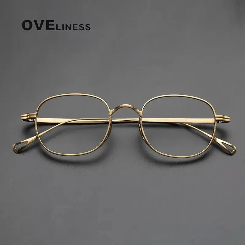Unisex Oval Full Rim Titanium Prescription Glasses 810518 — view 3 | Rx Spectacle