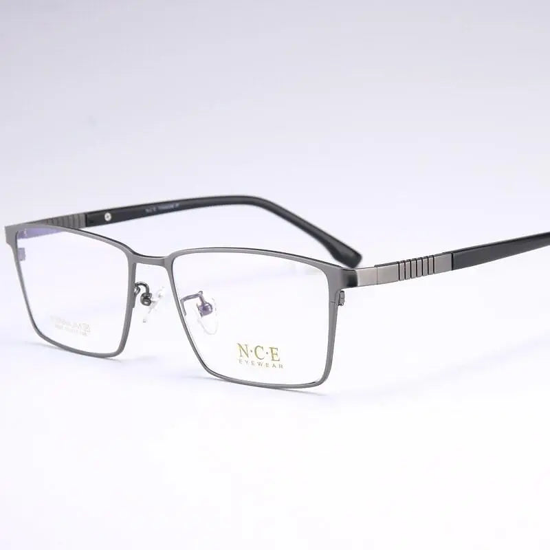 Men's Square Full Rim Titanium Prescription Glasses 5007 — view 3 | Rx Spectacle