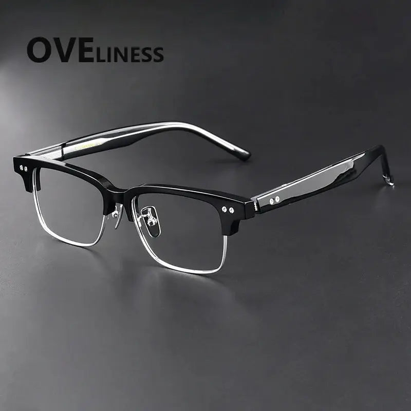 Women's Square Full Rim Titanium Prescription Glasses 369493 — view 3 | Rx Spectacle
