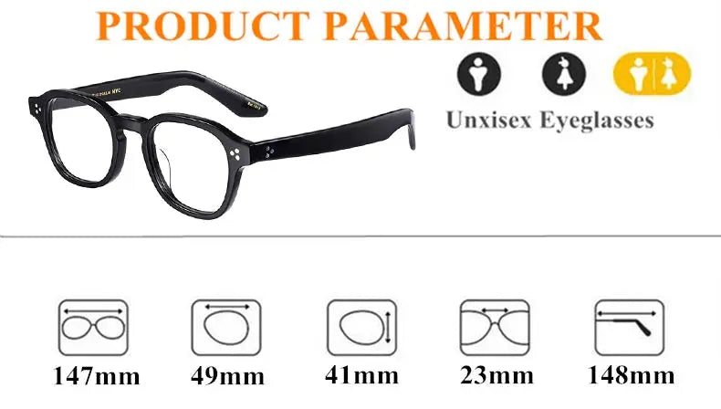 Unisex Square Full Rim Acetate Prescription Glasses 91147 — view 2 | Rx Spectacle