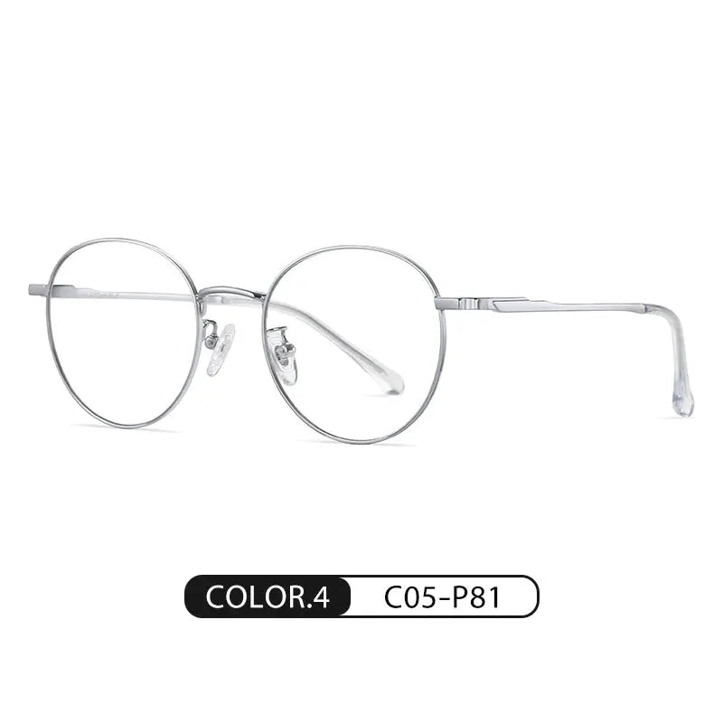 Women's Oval Full Rim Titanium Prescription Glasses 62113 — view 5 | Rx Spectacle