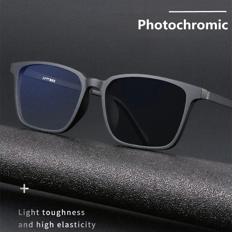 Unisex Square Full Rim Titanium Reading Glasses 98221 — view 2 | Rx Spectacle
