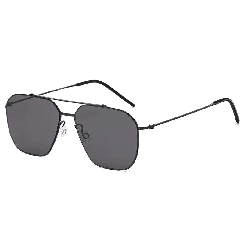Women's Square Full Rim Titanium Double Bridge Prescription Glasses 398804 — view 6 | Rx Spectacle