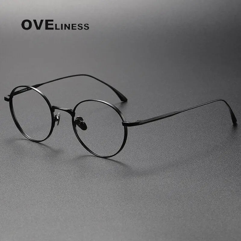 Unisex Round Full Rim Titanium Prescription Glasses 4921145 — view 7 | Rx Spectacle