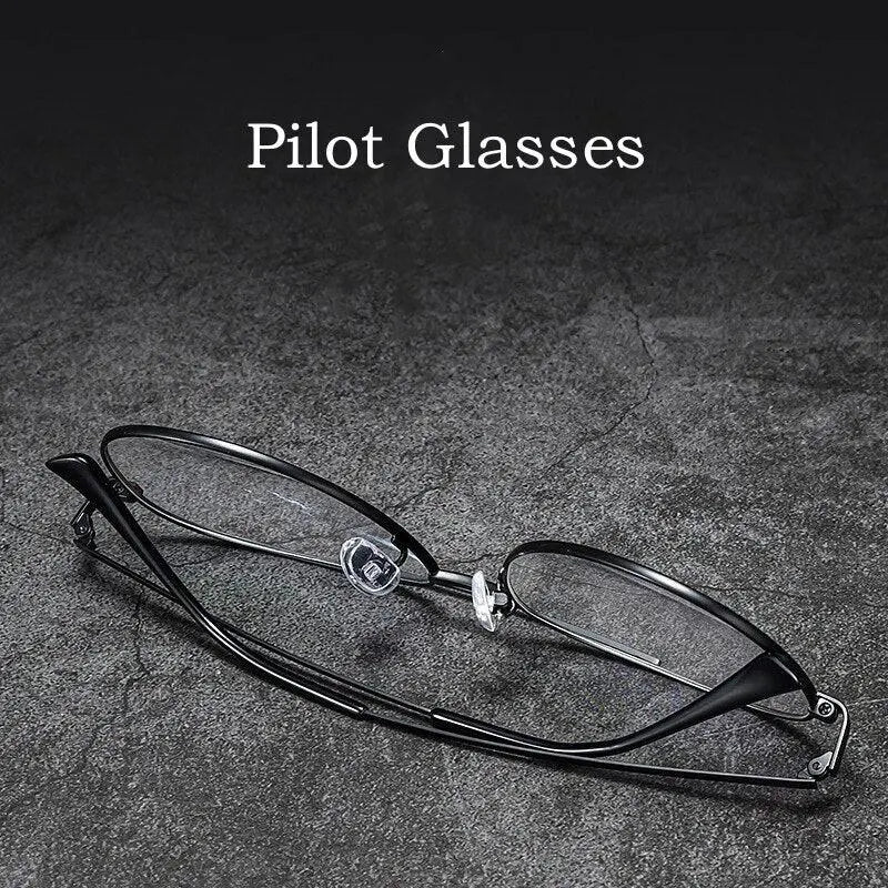 Unisex Oval Full Rim Titanium Double Bridge Prescription Glasses 2194 — view 9 | Rx Spectacle