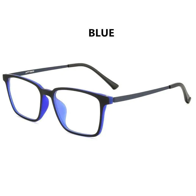 Unisex Square Full Rim Titanium Reading Glasses 9822-1 — view 5 | Rx Spectacle