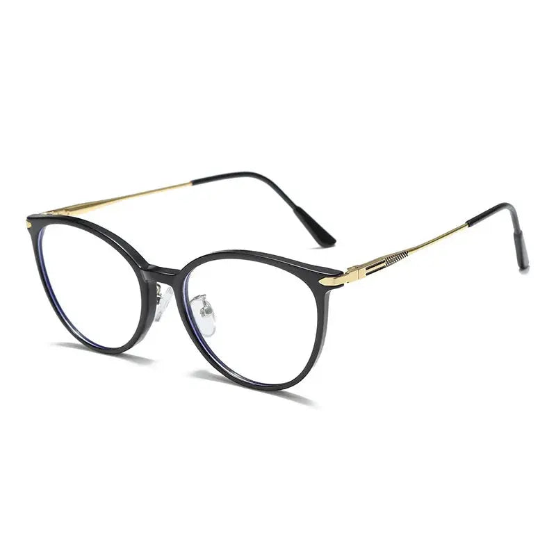 Women's Oval Full Rim Titanium Prescription Glasses 90 — view 4 | Rx Spectacle