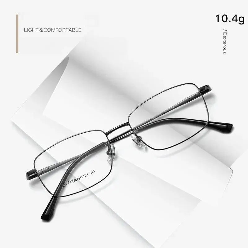 Men's Square Full Rim Titanium Prescription Glasses Mc82208 — view 5 | Rx Spectacle