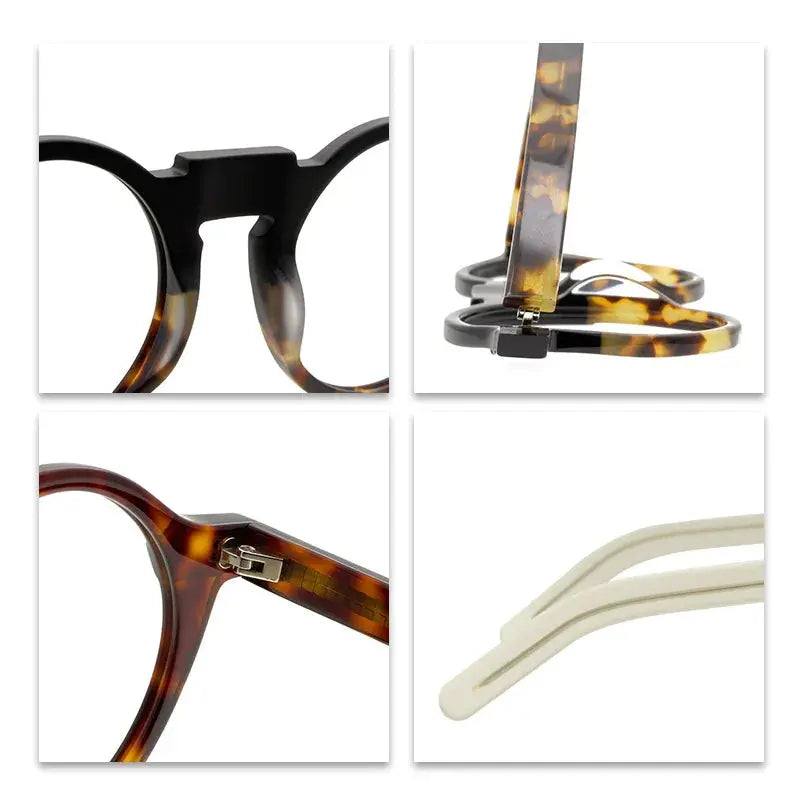 Unisex Round Full Rim Acetate Prescription Glasses 1465 — view 6 | Rx Spectacle
