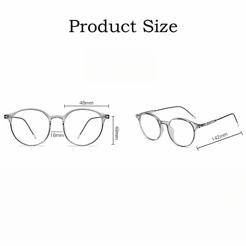 Unisex Round Full Rim TR90 Prescription Glasses Y8123 — view 3 | Rx Spectacle