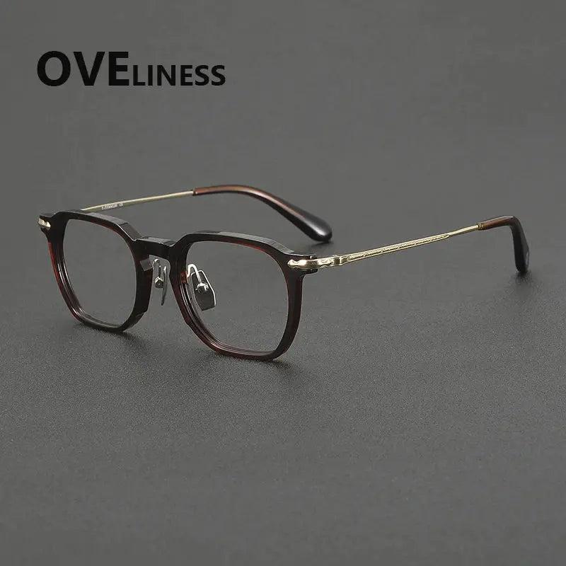 Unisex Square Full Rim Titanium Prescription Glasses 322146 — view 3 | Rx Spectacle