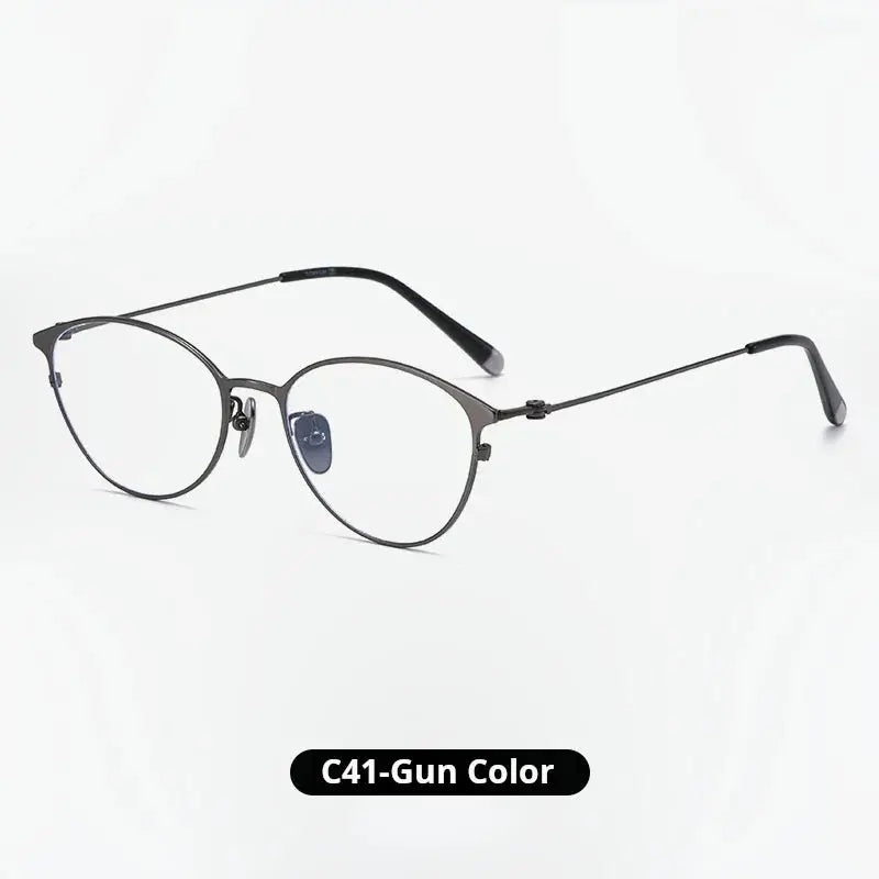 Women's Cat Eye Full Rim Titanium Prescription Glasses 720160 — view 3 | Rx Spectacle