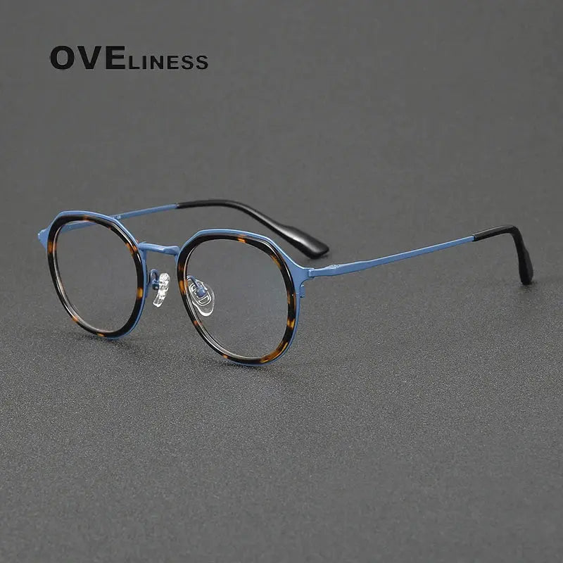 Women's Oval Full Rim Titanium Prescription Glasses 41100 — view 5 | Rx Spectacle