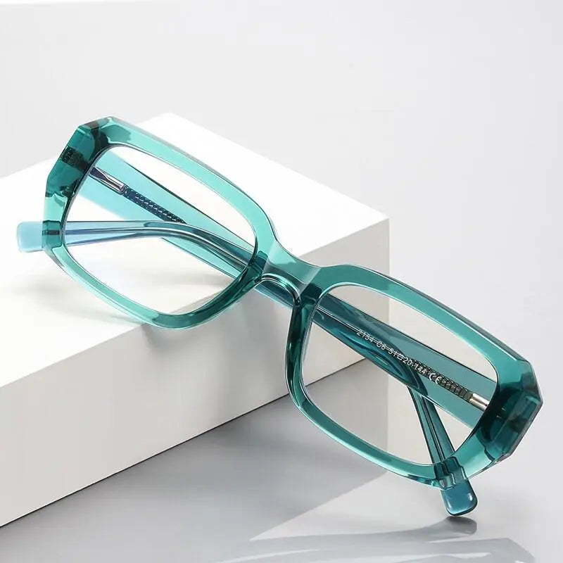 Unisex Square Full Rim Acetate Prescription Glasses 2154 — view 10 | Rx Spectacle