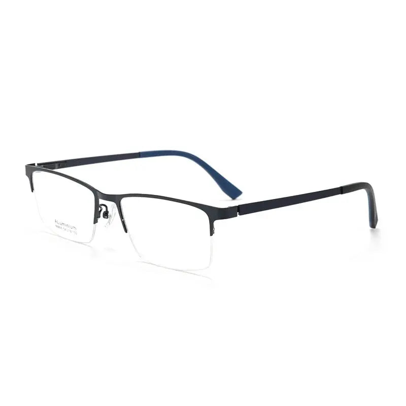 Men's Square Semi-Rimless Alloy Prescription Glasses 636809 — view 5 | Rx Spectacle