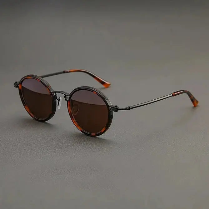 Men's Round Full Rim Titanium Prescription Glasses 45860 — view 8 | Rx Spectacle