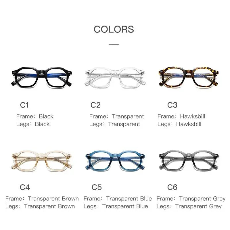 Unisex Square Full Rim Titanium Prescription Glasses 2095 — view 10 | Rx Spectacle