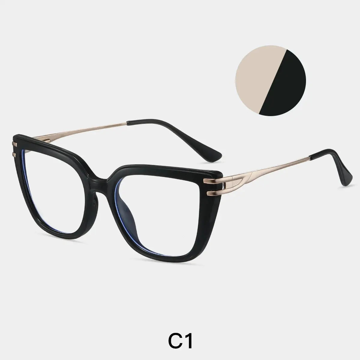 Women's Cat Eye Full Rim TR90 Prescription Glasses 87314 — view 4 | Rx Spectacle