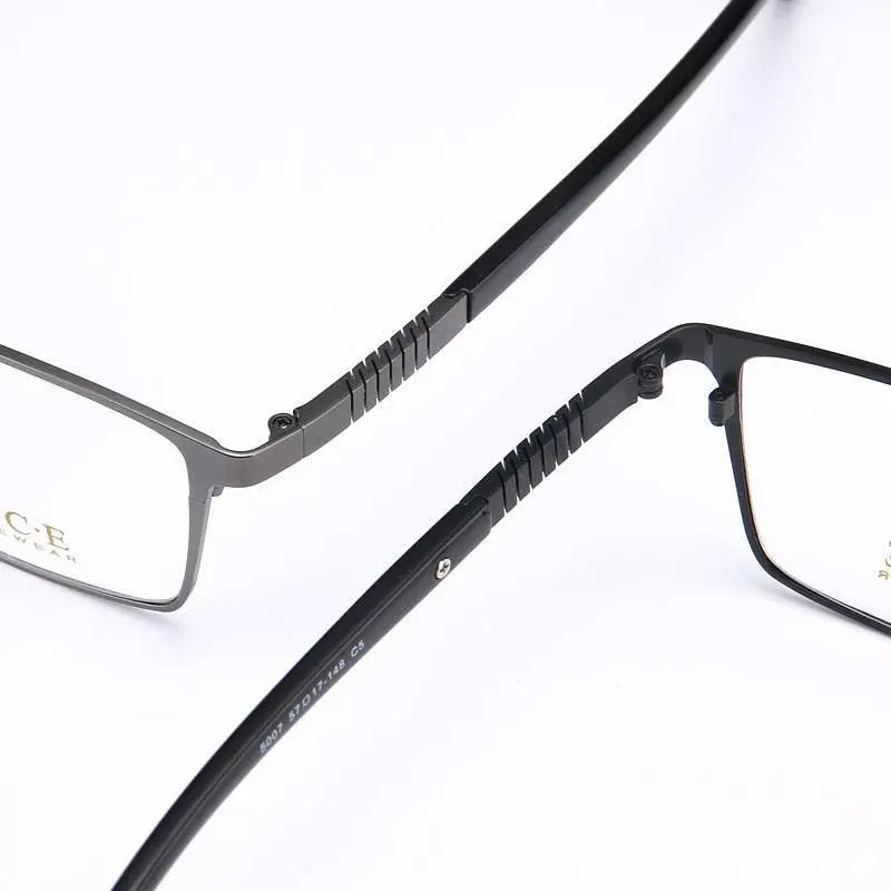 Men's Square Full Rim Titanium Prescription Glasses 5007 — view 6 | Rx Spectacle