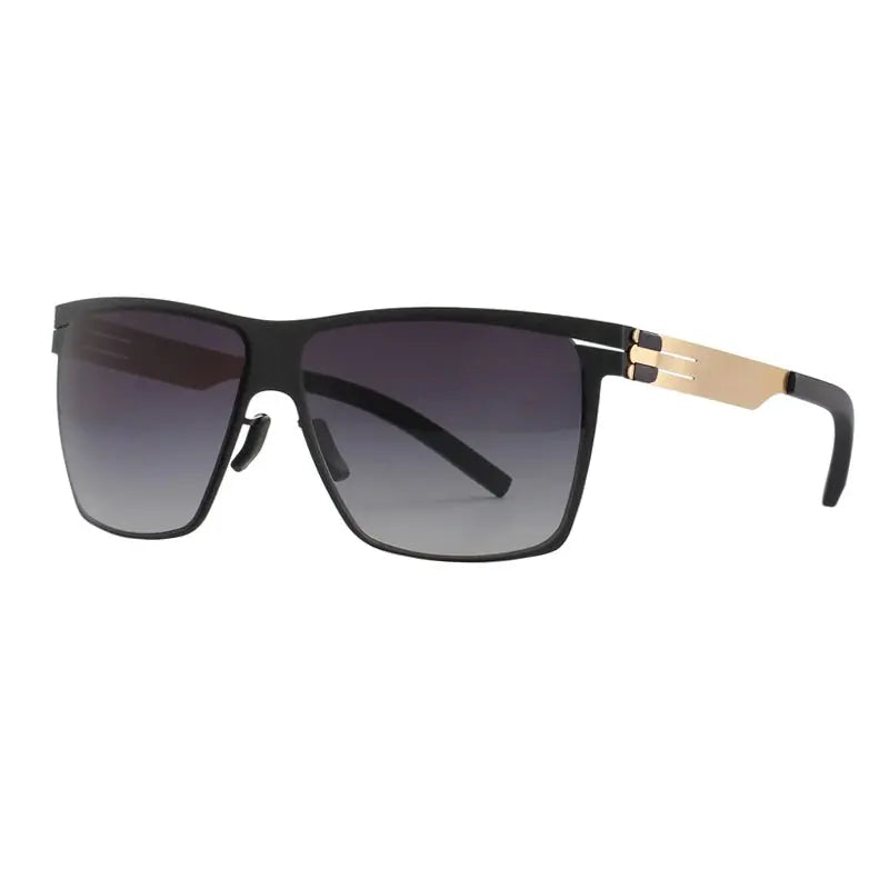 Men's Square Full Rim Stainless Steel Prescription Glasses 521461 — view 8 | Rx Spectacle