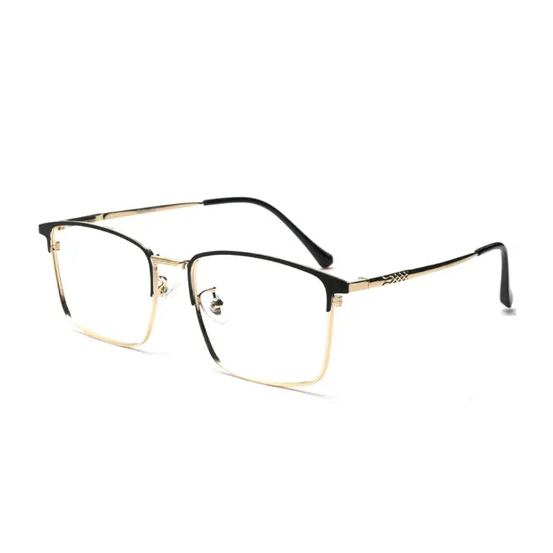 Unisex Square Full Rim Titanium Oversized Prescription Glasses 3010 — view 2 | Rx Spectacle