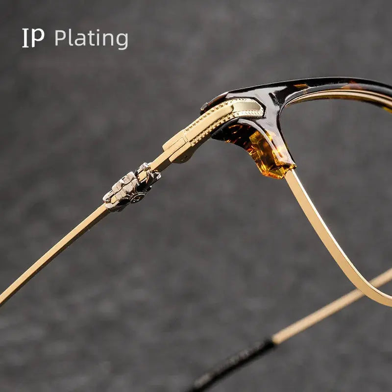 Unisex Square Full Rim Titanium Reading Glasses 8366 — view 4 | Rx Spectacle