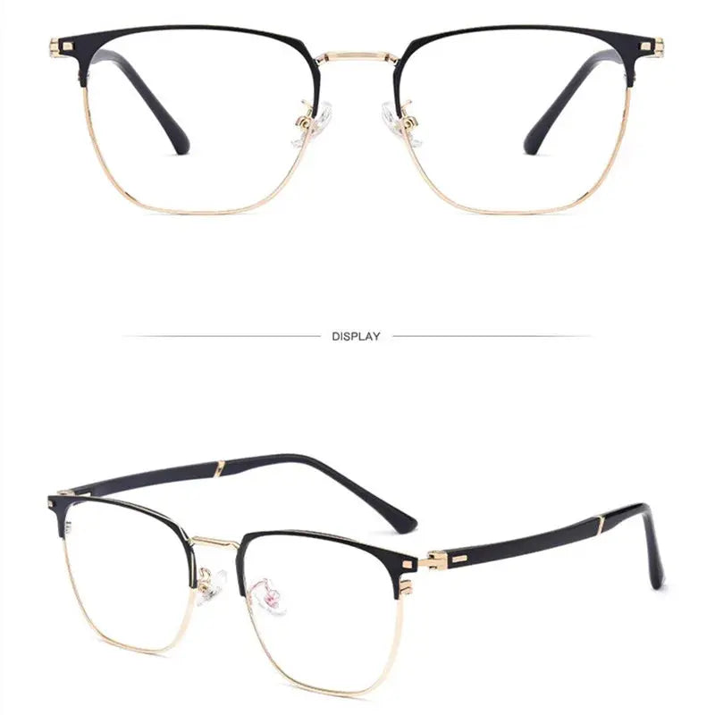 Unisex Square Full Rim Titanium Reading Glasses 6120 — view 7 | Rx Spectacle