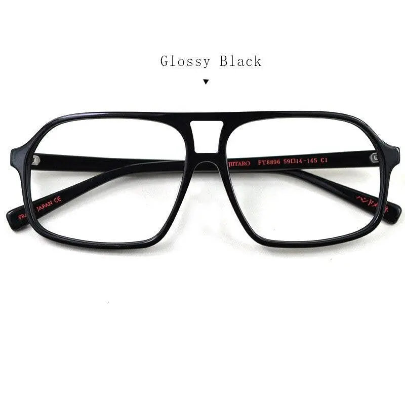 Unisex Square Full Rim Acetate Double Bridge Prescription Glasses Ft8896 — view 6 | Rx Spectacle