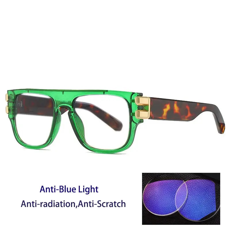 Unisex Browline Full Rim Oversized Prescription Glasses 234200 — view 4 | Rx Spectacle