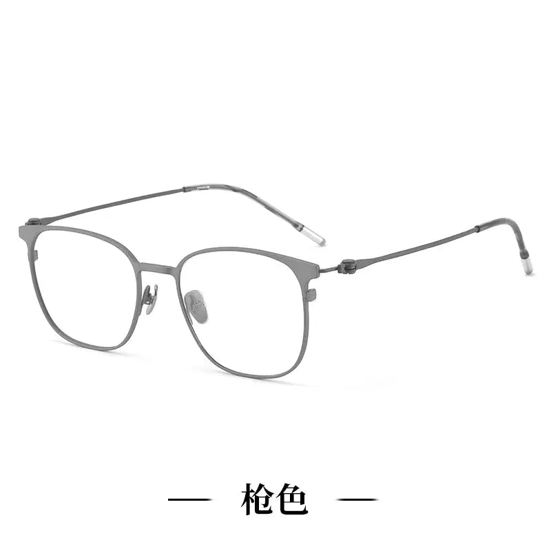 Women's Square Full Rim Titanium Prescription Glasses 81514 — view 4 | Rx Spectacle