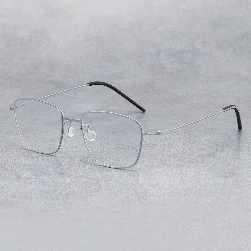 Women's Square Full Rim Titanium Screwless Prescription Glasses 45530 — view 4 | Rx Spectacle