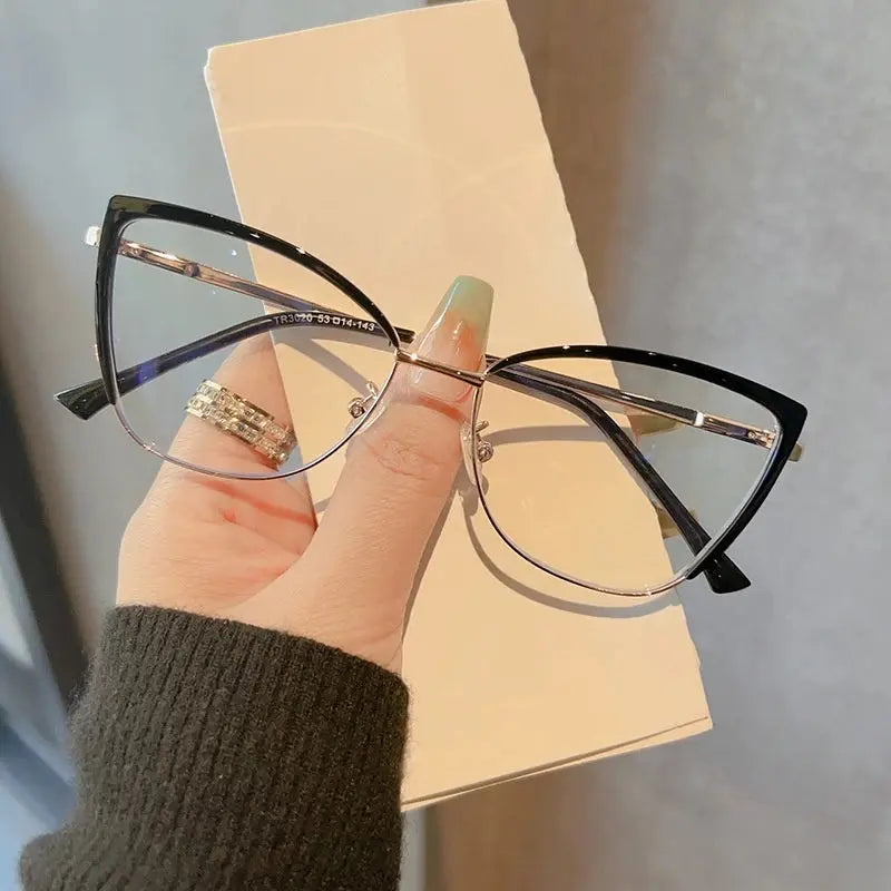 Women's Cat Eye Full Rim TR90 Prescription Glasses Y3020 — view 8 | Rx Spectacle