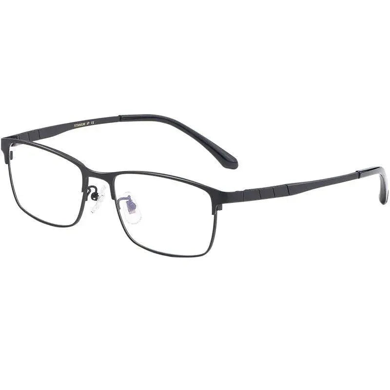 Men's Square Full Rim Titanium Prescription Glasses Ht0137 — view 6 | Rx Spectacle