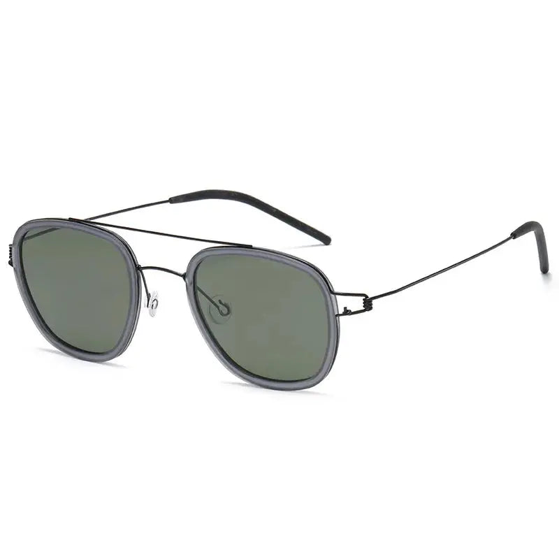 Unisex Square Full Rim Titanium Double Bridge Prescription Glasses 8205 — view 8 | Rx Spectacle