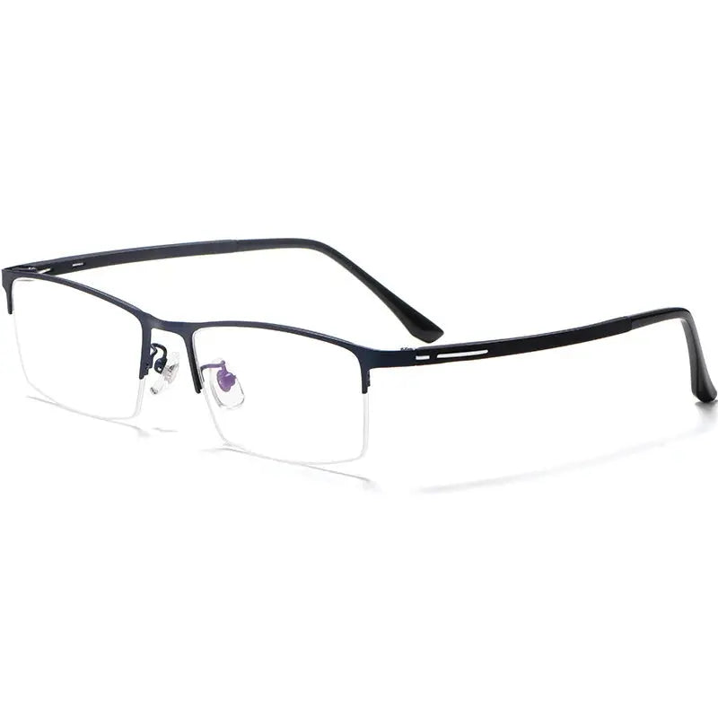 Men's Square Semi-Rimless TR90 Prescription Glasses 89916 — view 3 | Rx Spectacle