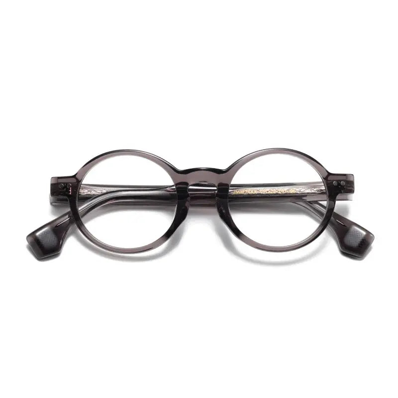 Unisex Round Full Rim Acetate Prescription Glasses 51474 — view 4 | Rx Spectacle