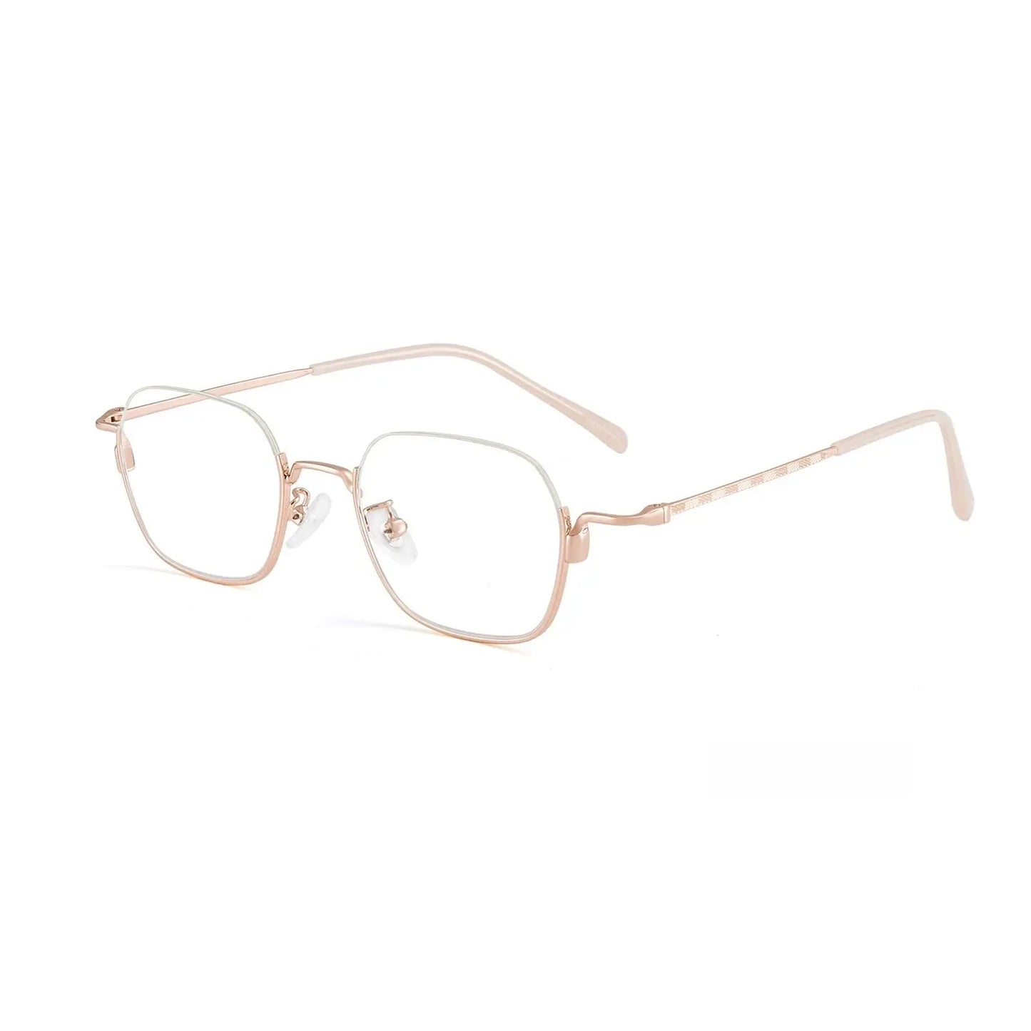 Unisex Square Semi-Rimless Alloy Prescription Glasses 34907 — view 4 | Rx Spectacle