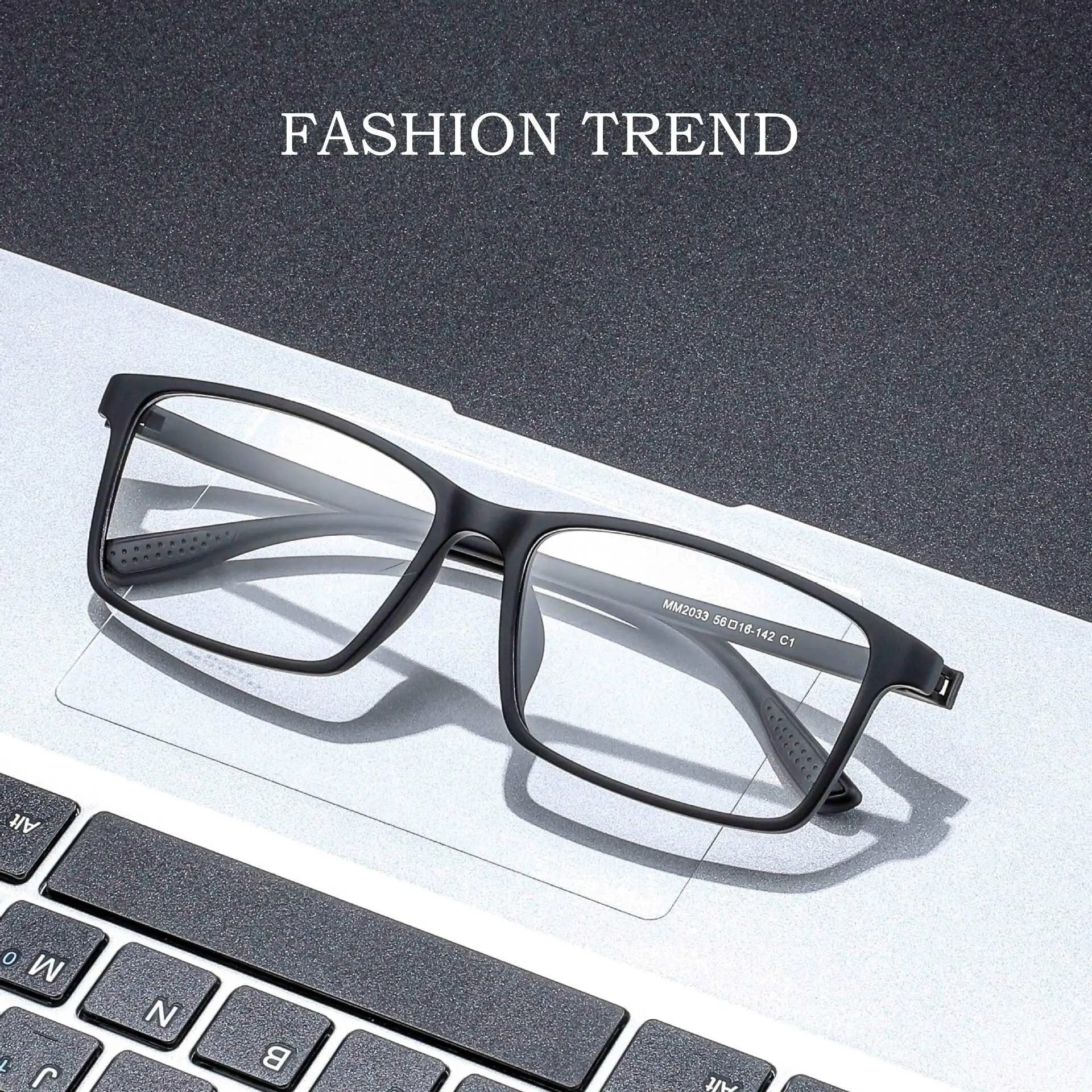 Unisex Square Full Rim TR90 Screwless Prescription Glasses 20-32-33-34 — view 21 | Rx Spectacle