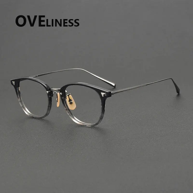 Women's Oval Full Rim Titanium Prescription Glasses 84548 — view 5 | Rx Spectacle